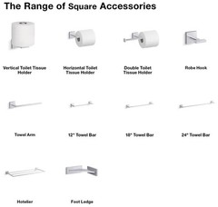 Kohler K-23295-Bl Square 24 Inch Grab Bar Installation Hardware Included 300Lb