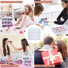 SUBAY 2x Portable Clear Double Sided Nail Polish Holder Organizer – 48 Bottles