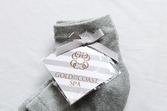 Gold Coast Spa Unisex 2-Pack Moisturizing Gel Heel Sleeves CA4 Grey One Size NWT