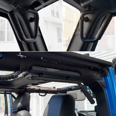 MEALAM Front & Rear Grab Handle Kit Aluminum Alloy Bar for Black