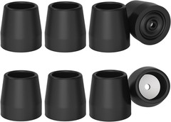 Walker Tips (8-Pack), 1 Inch Replacement Feet Caps for Walker, Heavy Duty Rubber