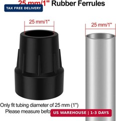 .supregear 4 Pack 1″ Rubber Cane Tips – Heavy Duty Walker Crutch Feet