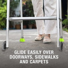 4-Pack Walker Ski Glides – Durable Universal Fit for Smooth Mobility & Easy Inst