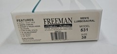 FREEMAN Men’s Lumbosacral Orthosis Model 531 Back Brace Support Size 38 White