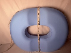 Blue Donut Seat Cushion Ergonomic Center Cutout Removable Zip Cover