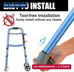 Walker Glide Skis, 2 Pcs Universal Fit Walker ski Glides,Easy to Use Rubber Walk
