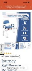 Journey Health & Lifestyle Soft Secure Sliding & Rotating Transfer Bench / Tub B