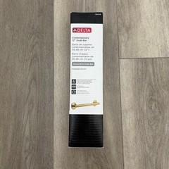 NIB Delta 41812-CZ Contemporary 12″ Decorative Grab Bar Champagne Bronze 500 lbs