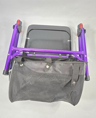 Aojin WB-2310 Folding Rollator Walker with Seat Purple Mobility Aid Open Box