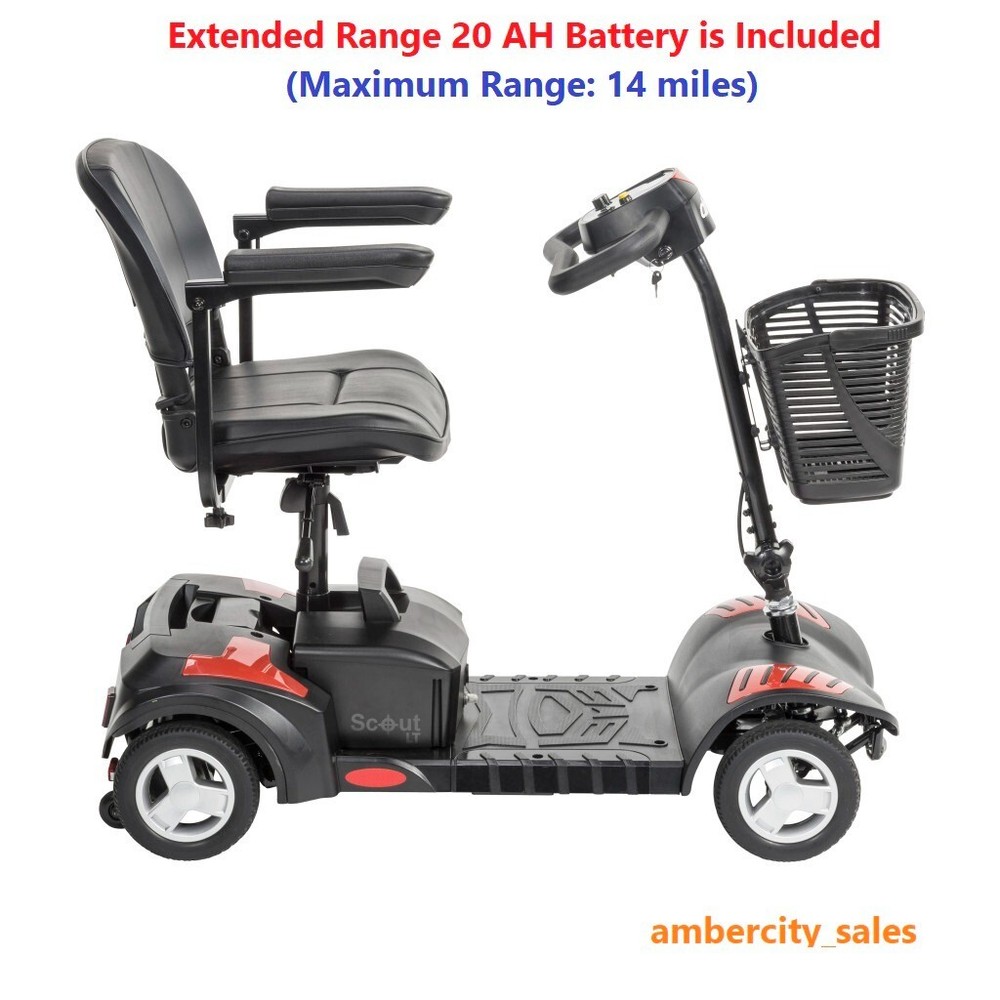 Drive Medical SCOUT Extended Range Spitfire Scout 4 Mobility Travel Scooter