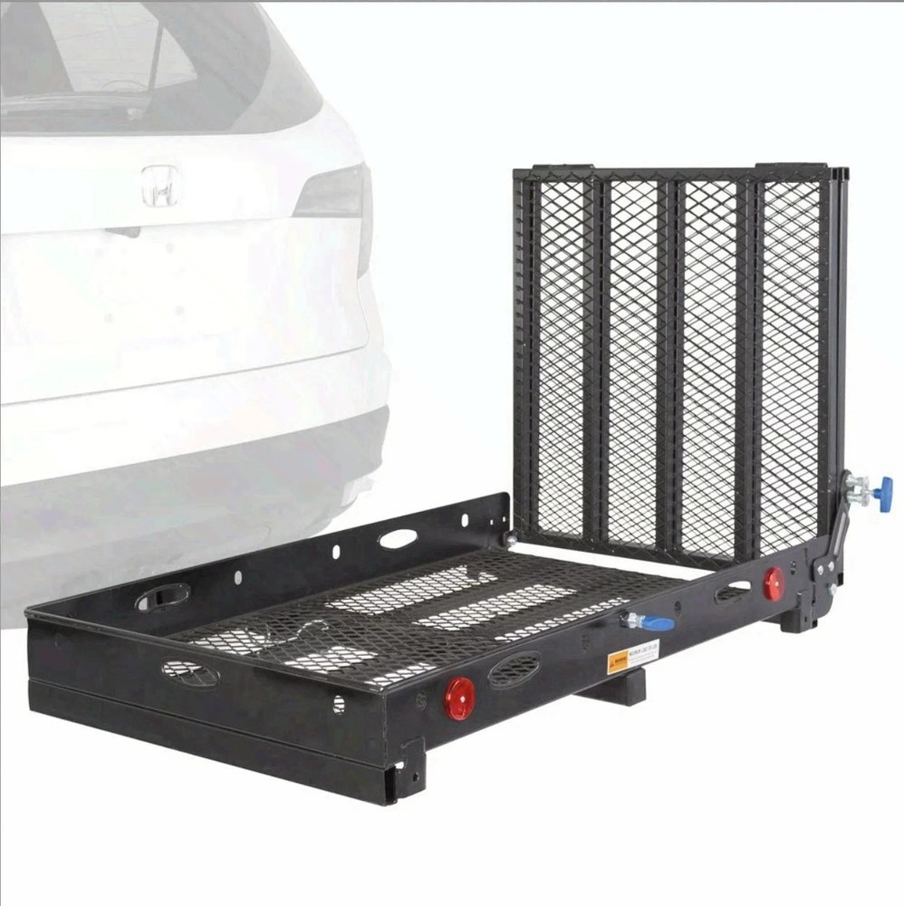 Silver Spring Folding Scooter Wheelchair Carrier w/ 59″ Ramp Steel 500 lb