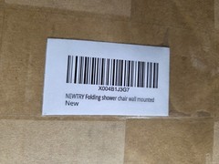 NEWTRY 21” Folding Shower Seat Wall Mounted, 660lb Fold Down Shower Seat with Su