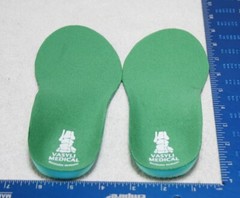 Vasyli Heat Moldable Custom Full Length Green Orthotic Insoles Kids Small