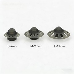 10pcs S/M/L Open Black Ear Domes For Phonak Hearing Device Tips