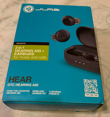 Hearing Aids JLab Hear OTC & Bluetooth Earbuds, 4 Presets Modes NEW IN BOX
