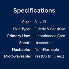 Adult Wipes 720ct Extra Large 8×13 Bathing Incontinence Aloe Vitamin E