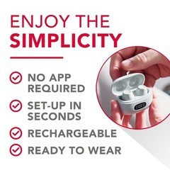 Voxx Accessories Corp RCA OTC In-Ear Hearing Aids Rechargeable (RSH20WH)™