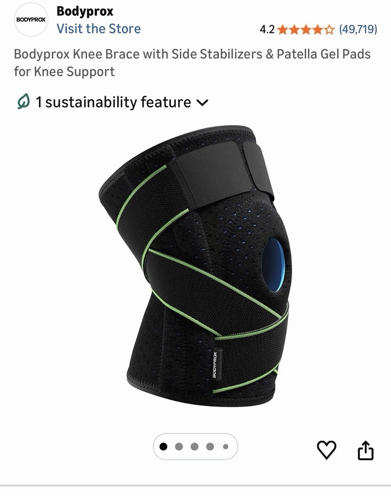 Bodyprox Knee Brace with Side Stabilizers & Patella Gel Pads for Knee Support