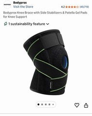 Bodyprox Knee Brace with Side Stabilizers & Patella Gel Pads for Knee Support