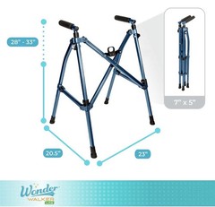 Stander Wonder Walker Lite Micro. Folding Space Saver. 6lbs. Cobalt Blue Color
