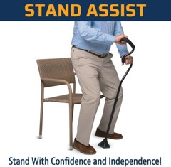 StrongArm Comfort Walking Cane w/ Self Standing Base Lightweight + Adjustable