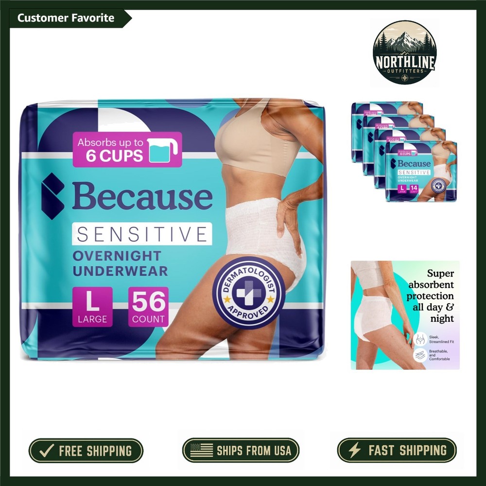 Comfortable Overnight Incontinence Briefs for Women – Ideal for Sensitive Skin