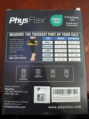 Phys Flex Compression Calf Sleeve Size Large