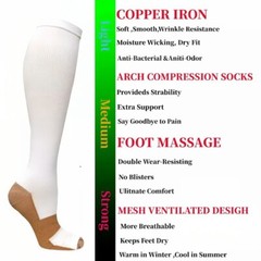 3Pair Copper Compression Socks 20-30 mmHG Medical Running Pain Relief – USA Ship