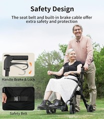 Z51 Rollator Walkers with Seat Black