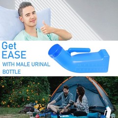Urinal Bottle Male Urinals Portable Urine Bottle with Screw Lid 1200 ml Plastic