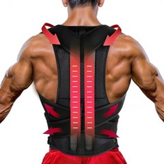 Unisex Posture Back Lumbar Waist Support Corrector Brace Shoulder Belt Girdle US