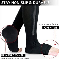 Medias Calcetines De Compresion Con Cremallera Para Hombres Y Mujeres Varices