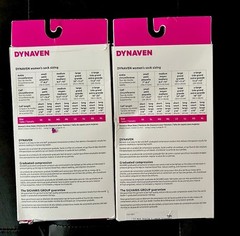 Dynaven Women Calf Medical Compression Socks 20-30mmHg Light Beige & Black Sz SS