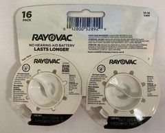 RAYOVAC 16 PACK NO HEARING AID BATTERY SIZE 13 NEW IN PACKAGE EXP 10/24
