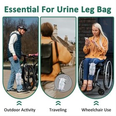 5 Pack 1000ml Leg Bag with 18″ Tubing, Adjustable Straps, Easy Drain, Anti-Re…