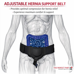 Inguinal Hernia Belt Men Post Surgery Support Truss Groin Adjustable Straps Band