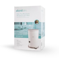 Akord Slim Adult Diaper Disposal System 7 Gallon Odor Locking Double-Sealed A…