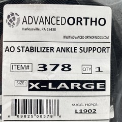 New Advanced Ortho AO Stabilizer Ankle Support XL Men’s 13-14 Free Shipping