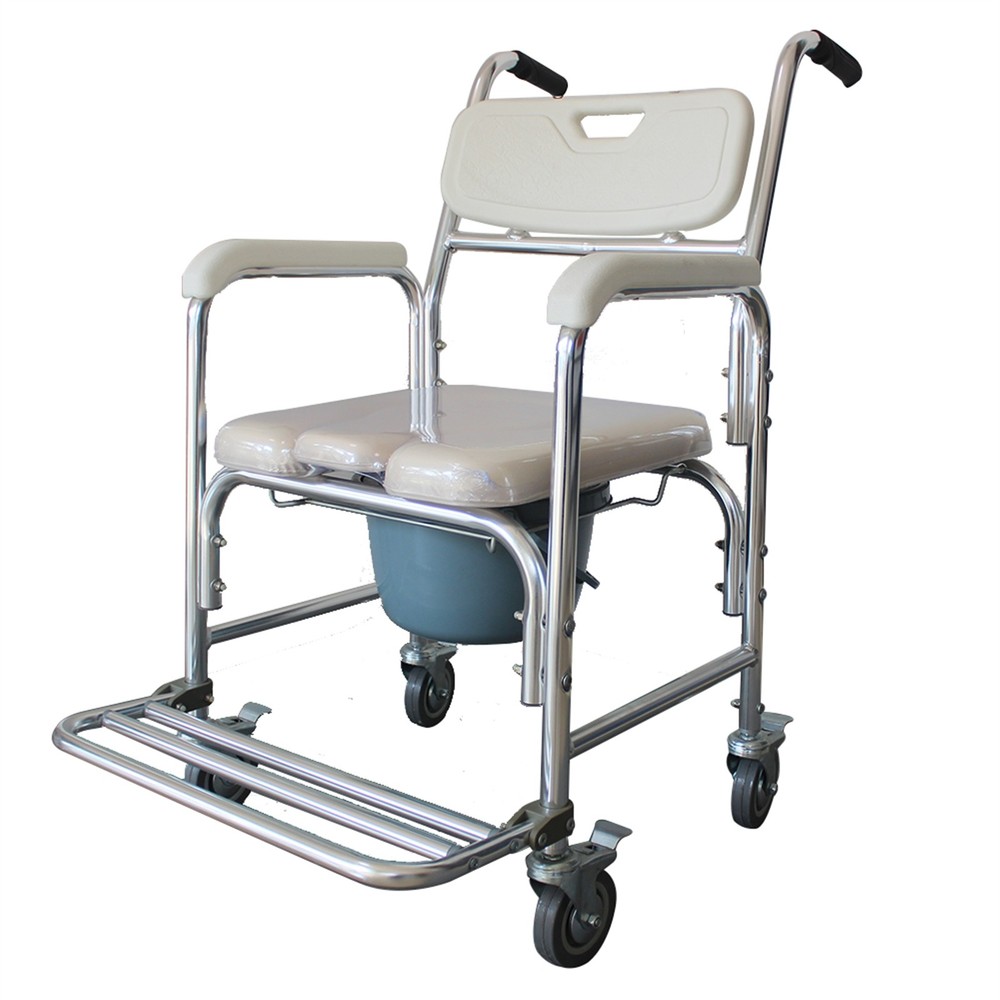 Multifunction Heavy Duty Commode Chair with Memory Foam Cushion Adult Bathroom
