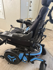 Permobil M3 Corpus Power Wheelchair Joystick Adjustable Reclining Black Blue