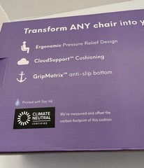 Cushion Lab Pressure Relief Seat Cushion Memory Foam NIB Light Gray