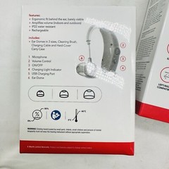 Pair RCA OTC Hearing Aid – Rechargeable Right & Left Ear Compatible, 15-Hours