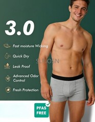 5PCS Washable Incontinence Underwear for Men Leakproof Urinary Bladder Leakage