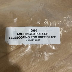 New! Telescoping ROM Post-Operative Knee Brace ACL Hinged 10950 Fits Most Adults
