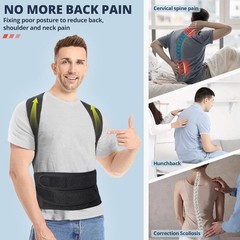 Back & Shoulder Posture Support Belt –Adjustable Corrector Brace for Men & Women