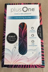 plusOne Vibrating Bullet Soft Touch Massager, 6”Vibration Settings, Waterproof