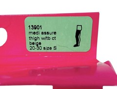 Medi Mediven Assure 20-30 mmHg Thigh w/Silicone Top-Band Closed Toe 13901 Beige