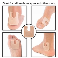 60 Pieces U Shaped Felt Callus Pads Metatarsal 0.2″ X 1.97″ X 1.97″, Brown