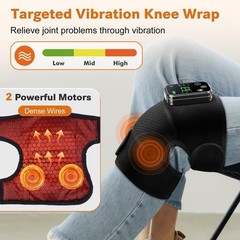 Knee Massager with Heat, FSA Eligible Items, Cordless Rechargeable Heating Pa…