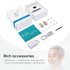 Wireless Bluetooth APP BTE Rechargeable Programmable Digital Hearing Aids
